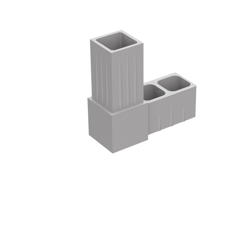 L-TYPE 2 WAY CONNECTOR 20x20 / GRAY